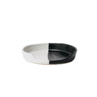 Matte black and white handcrafted spoon rest
