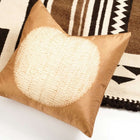 Shunya Gold shibori print mulberry silk pillow cover, 20x20 – One Affirmation