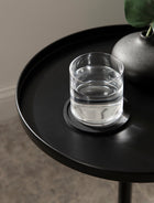 Tira Round Metal and Wood Side Table