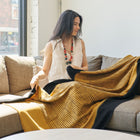 Topaz brown Myrtle Drift handwoven merino throw – One Affirmation