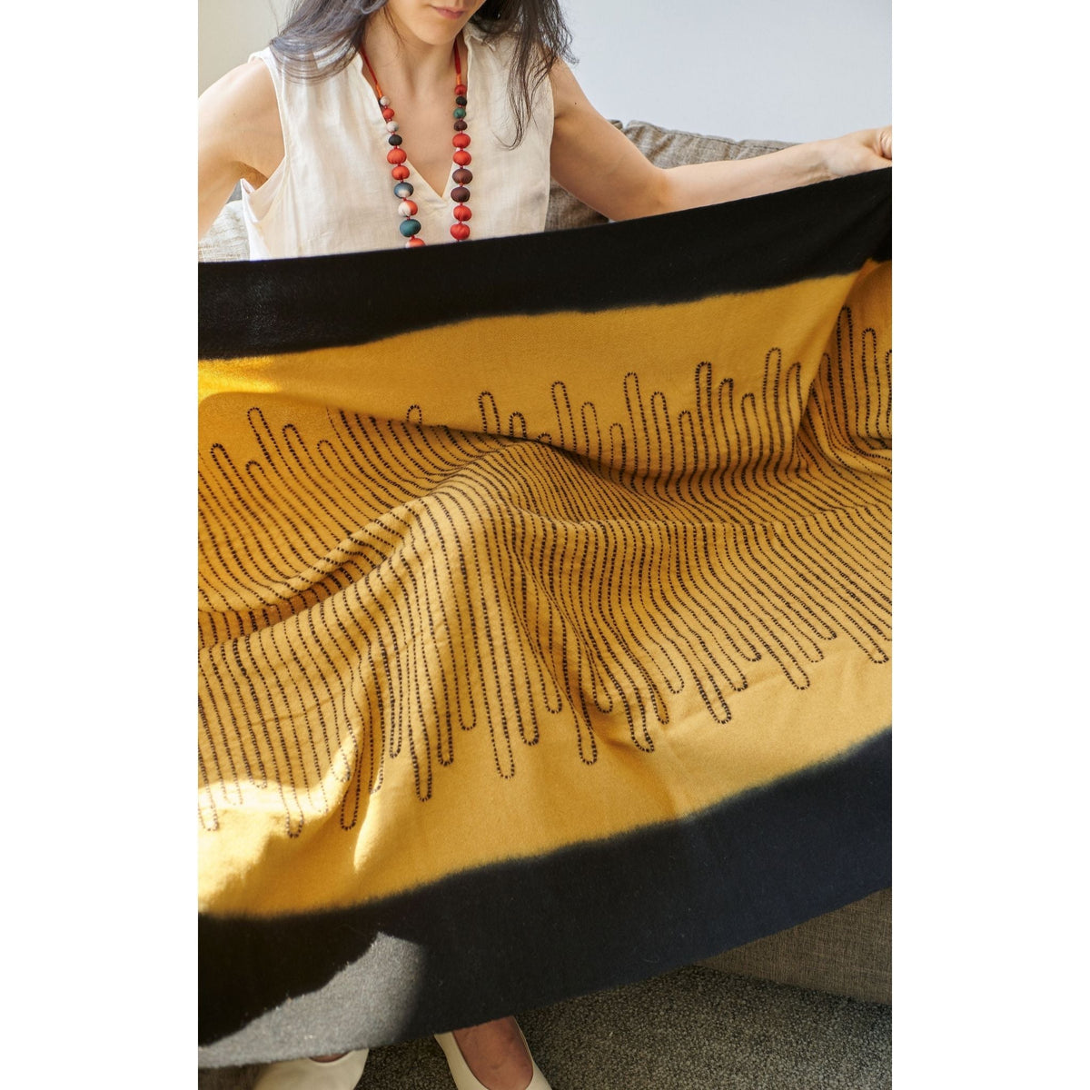Topaz brown Myrtle Drift handwoven merino throw – One Affirmation