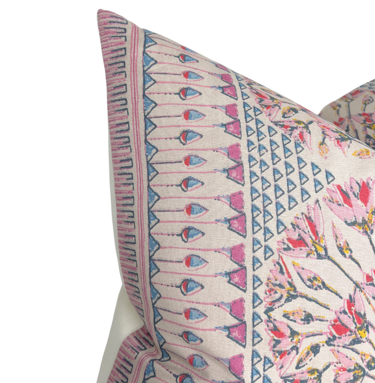 Cairo Pillow Cover in Pink and Coral