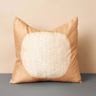 Shunya Gold shibori print mulberry silk pillow cover, 20x20 – One Affirmation