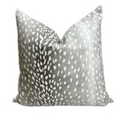 Bailey grey spotted linen pillow cover – One Affirmation