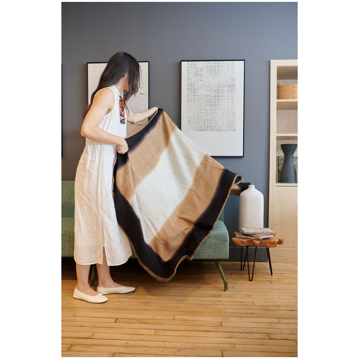Siro Brown merino throw blanket handwoven in Nepal – One Affirmation