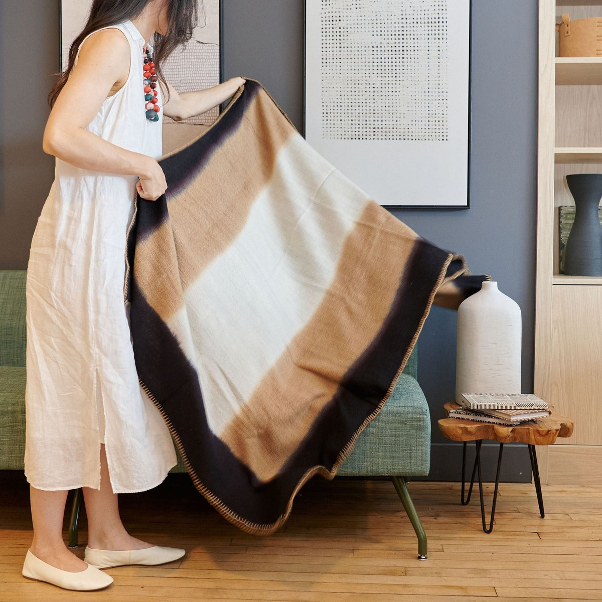 Siro Brown merino throw blanket handwoven in Nepal – One Affirmation