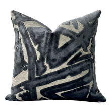 Henley Gray Velvet Abstract Pillow Cover