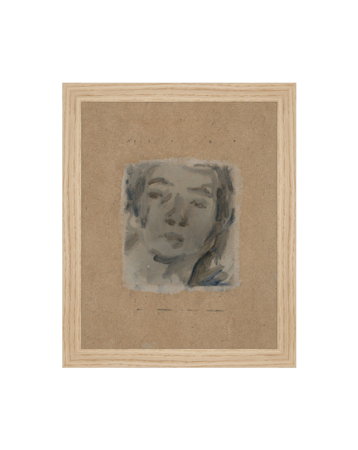 Bemused muted portrait art print