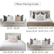 Mia Floral Block Printed Pillow Cover | Brown