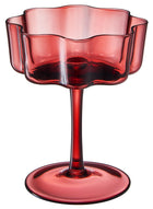 Flower Wave Coupe Cocktail Colored Glasses – Set of 6