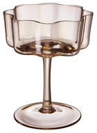 Flower Wave Coupe Cocktail Colored Glasses – Set of 6