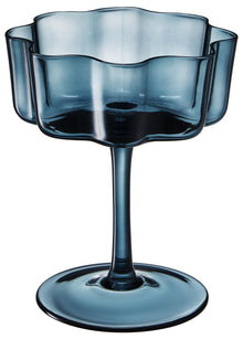 Flower Wave Coupe Cocktail Colored Glasses – Set of 6