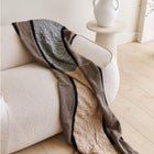 Muhu brown gray hand knitted alpaca blanket shawl – One Affirmation