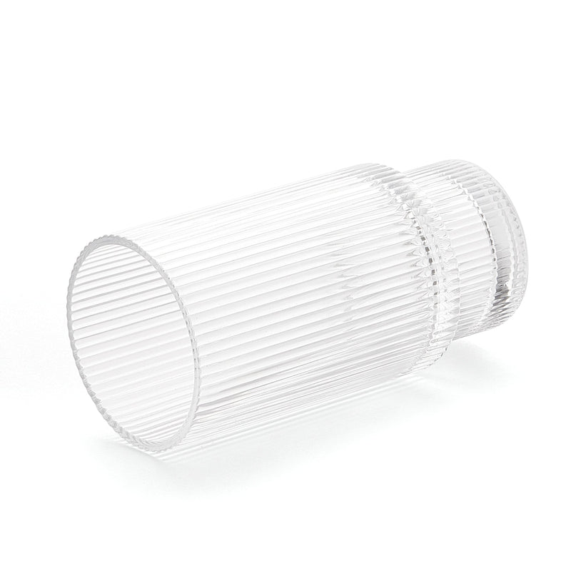 Tall 14 oz clear highball glass with cocktail