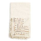 Unah brown hand embroidered organic cotton artisan throw – One Affirmation