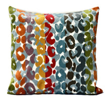 Mia colorful leopard velvet pillow cover, view 6