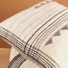 Kora white and black handloom large square pillow cover, 24x24 – One Affirmation
