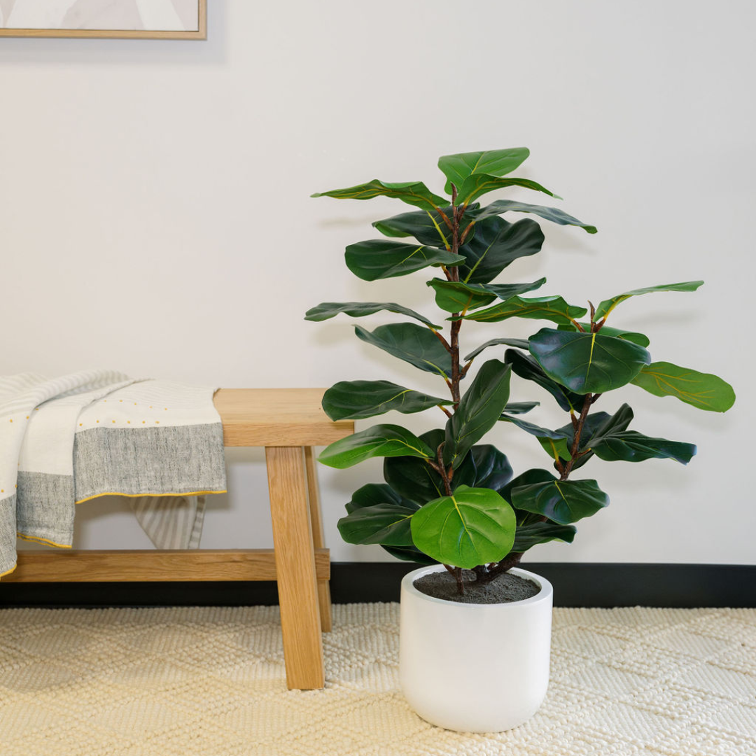 cg hunter fiddle leaf fig tree Faux Potted Fiddle Leaf Fig Tree, 3 ft
