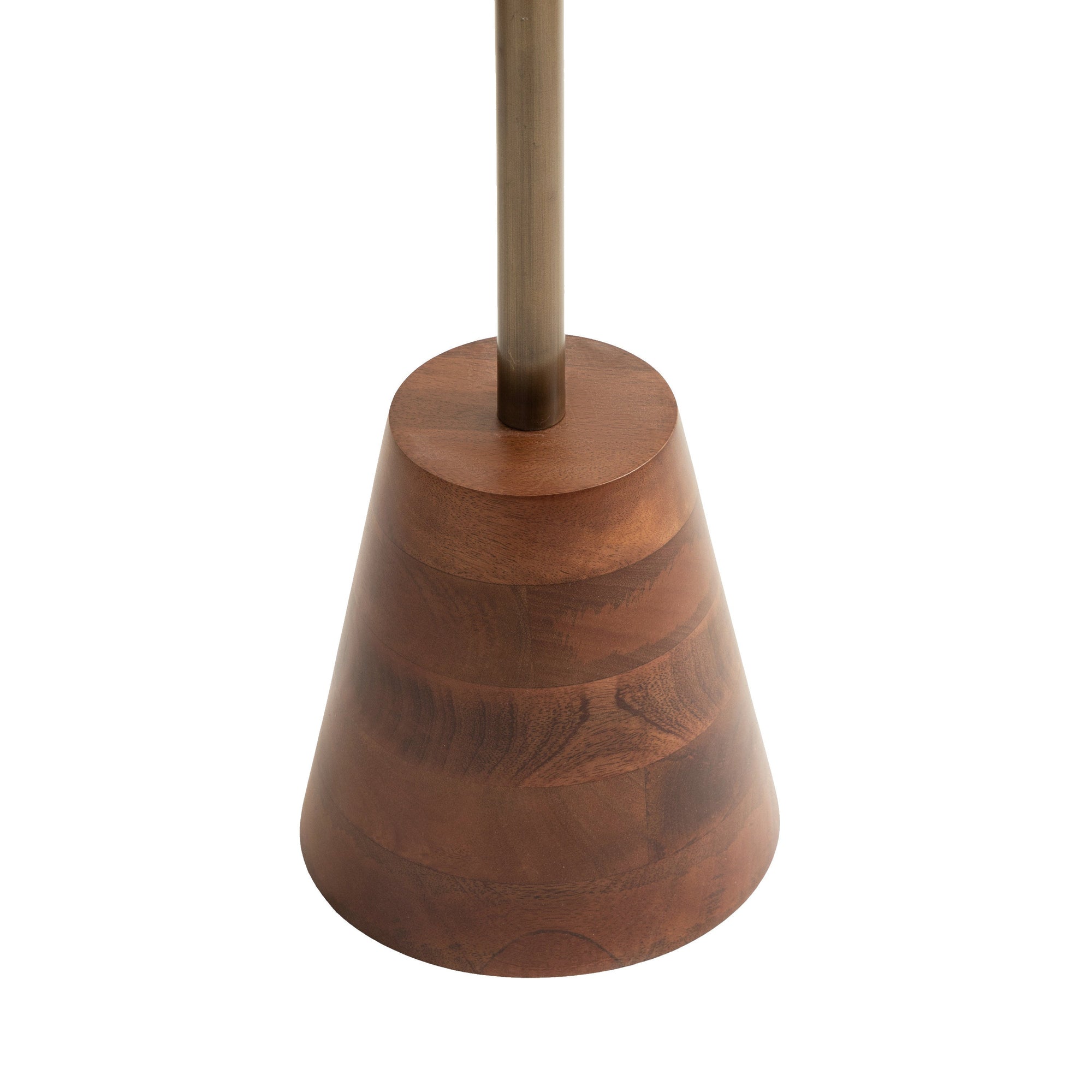 Tira Round Metal and Wood Side Table