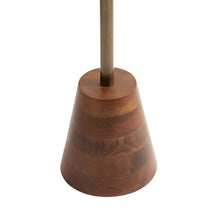 Tira Round Metal and Wood Side Table