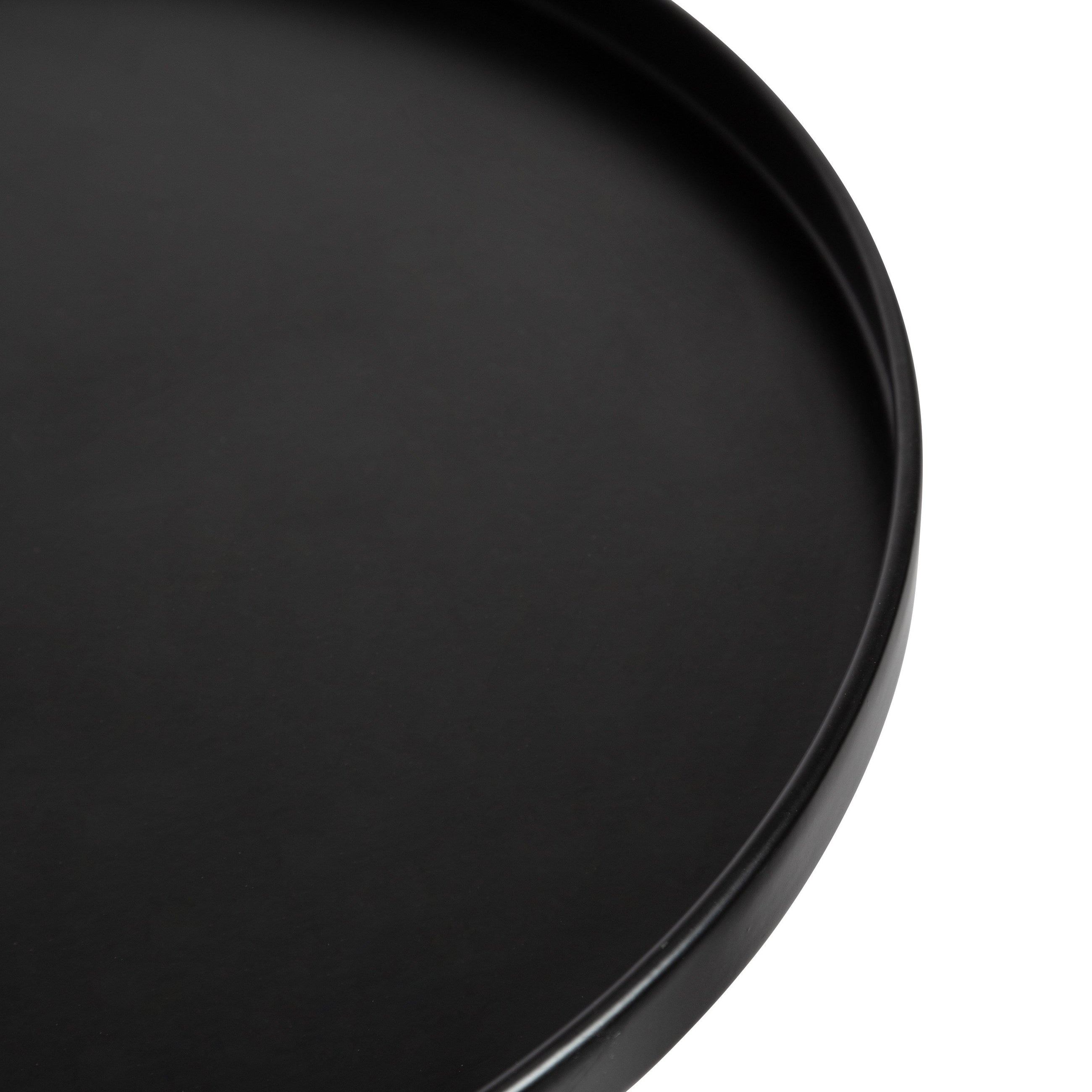 Tira Round Metal and Wood Side Table