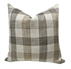 Beatrice Neutral Plaid Woven Pillow Cover