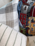 Beatrice Neutral Plaid Woven Pillow Cover – view 4