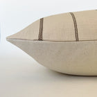 Cream and Brown Farmhouse Stripe Pillow Cover