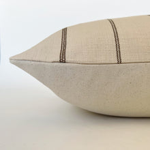 Cream and Brown Farmhouse Stripe Pillow Cover