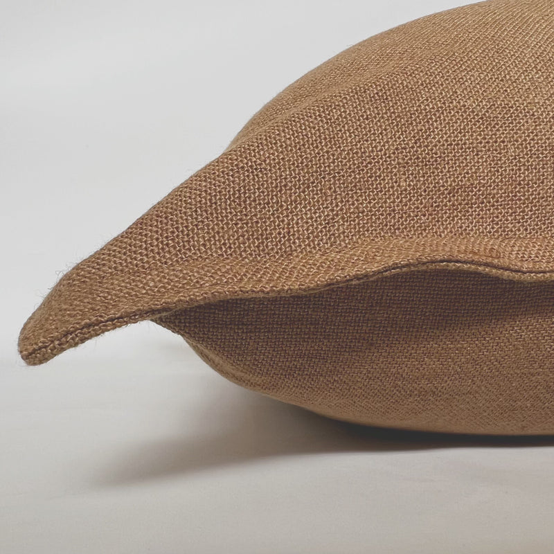 Brown Linen Pillow Cover