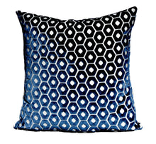 Grammichele Navy Honeycomb Velvet Pillow Cover