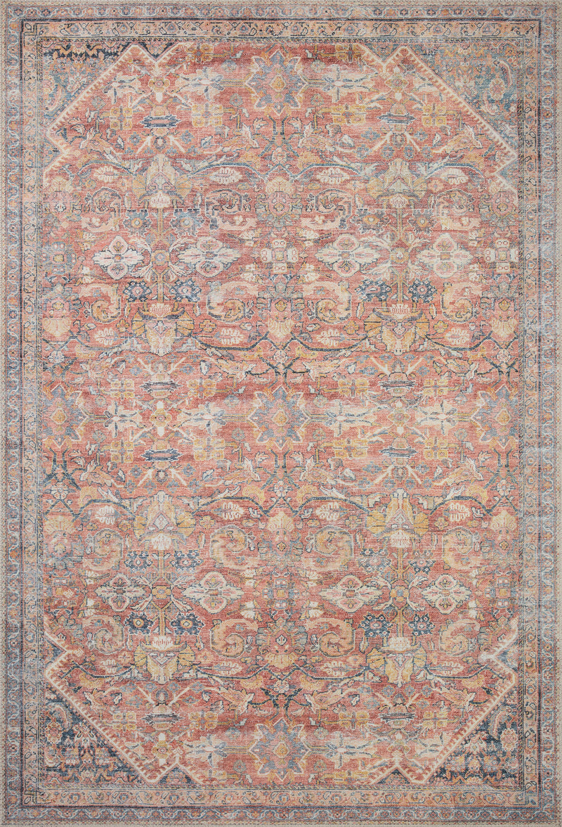 Cara Blue/Rust Rug overview