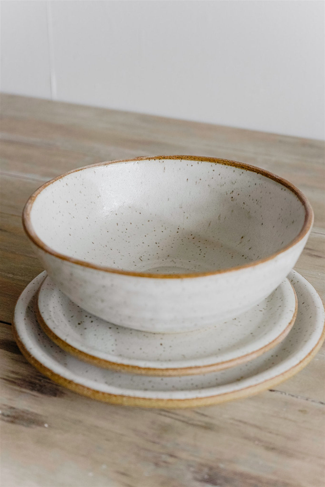 Container with Pottery Plates