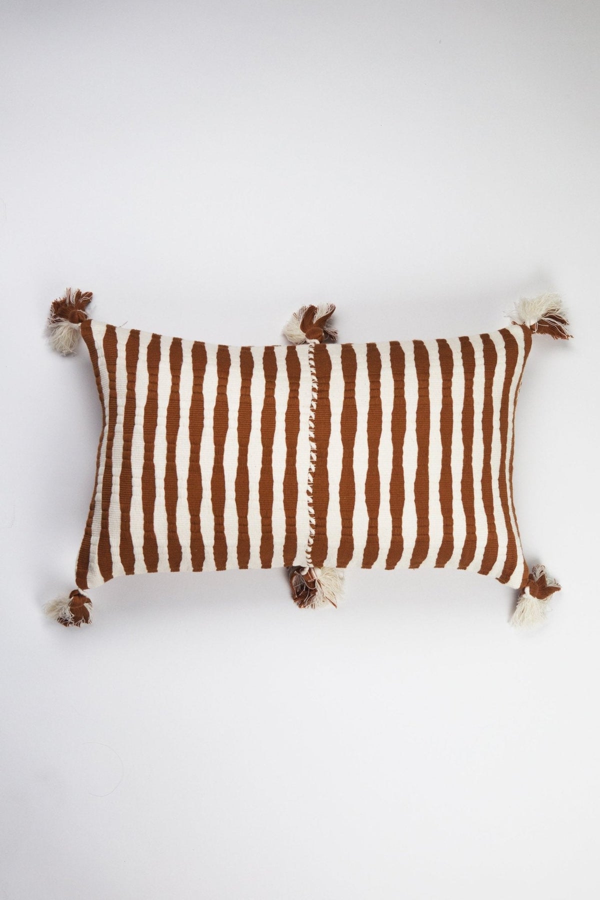 12x20 Antigua lumbar pillow in umber brown stripe