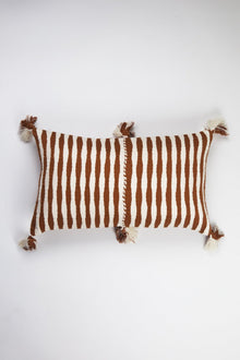 12x20 Antigua lumbar pillow in umber brown stripe
