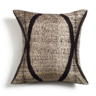 Arc Black shibori print mulberry silk pillow cover, 20x20 – One Affirmation