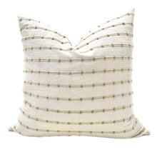 Ari Natural Beige Woven Stripe Pillow Cover