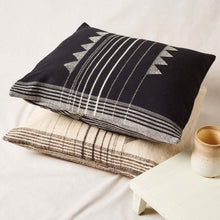Kora Black large handloom artisanal pillow cover, 24x24 – One Affirmation