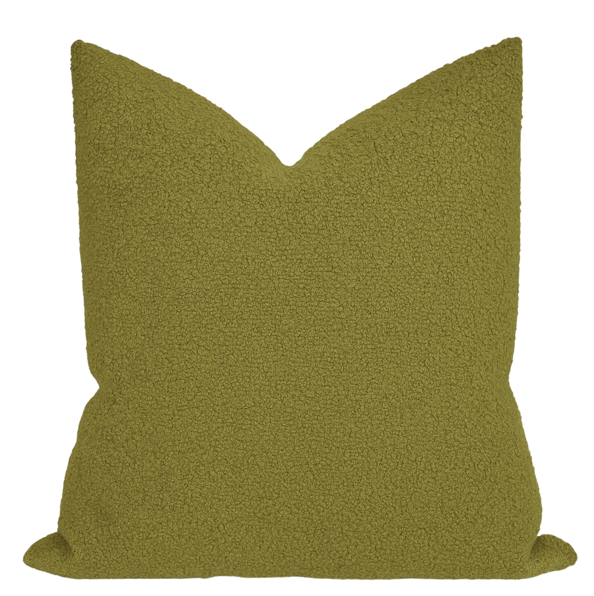Ready to Ship, 20x20 Boucle Pillow Cover in Armee Green