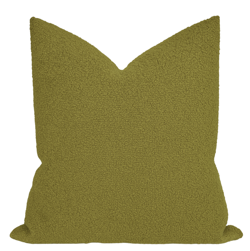 Ready to Ship, 20x20 Boucle Pillow Cover in Armee Green