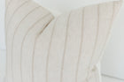 Benson tan and cream dash stripe pillow cover, view 4