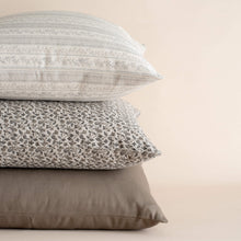 Blue and neutral pillow set featuring the Camille pillow