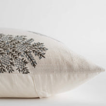 Vanya Floral Block Printed Pillow Cover | Blue, Green