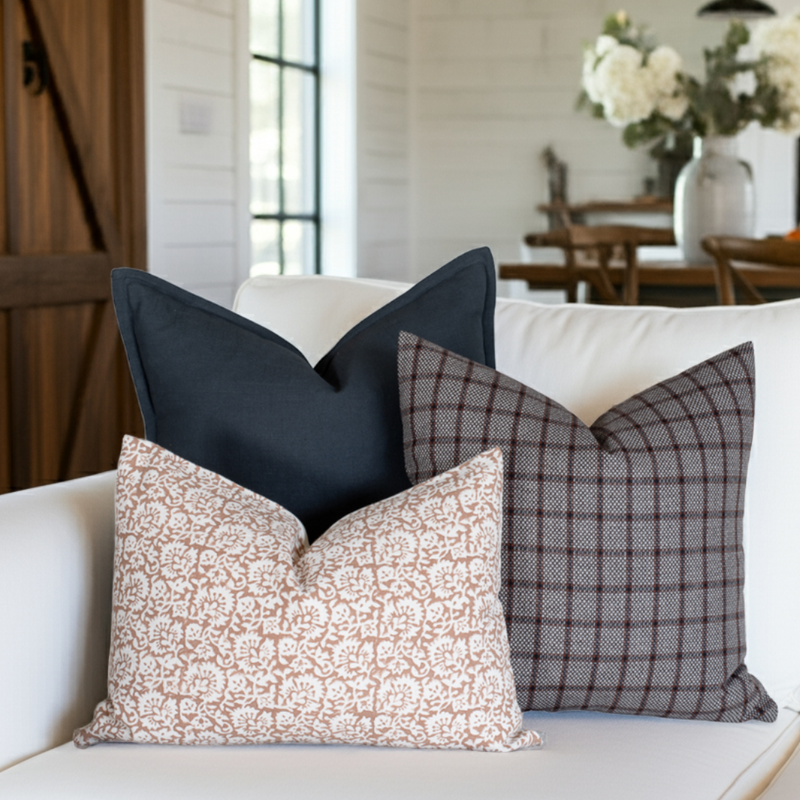Paloma Handwoven Pillow Cover | Brown