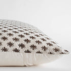 Cora Floral Block Printed Pillow Cover | Brown