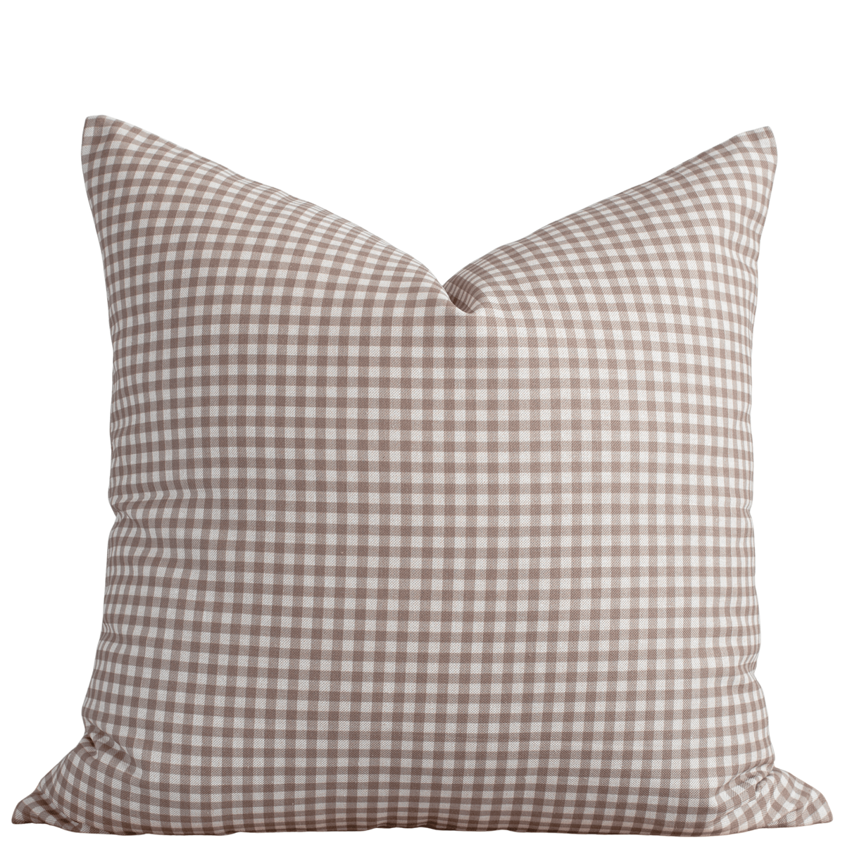 Elodie taupe gingham pillow cover from the Oakley set
