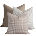 Sonoma neutral gingham pillow combination, set of three pillow covers