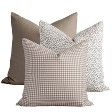 Sonoma neutral gingham pillow combination, set of three pillow covers