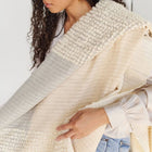 Butterscotch white textured plush merino handloom throw – One Affirmation