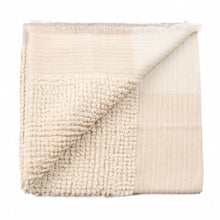 Butterscotch white textured plush merino handloom throw – One Affirmation